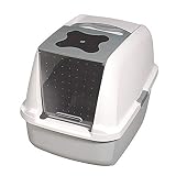 Algopix Similar Product 4 - Catit Hooded Cat Pan Grey 57 x 465 x