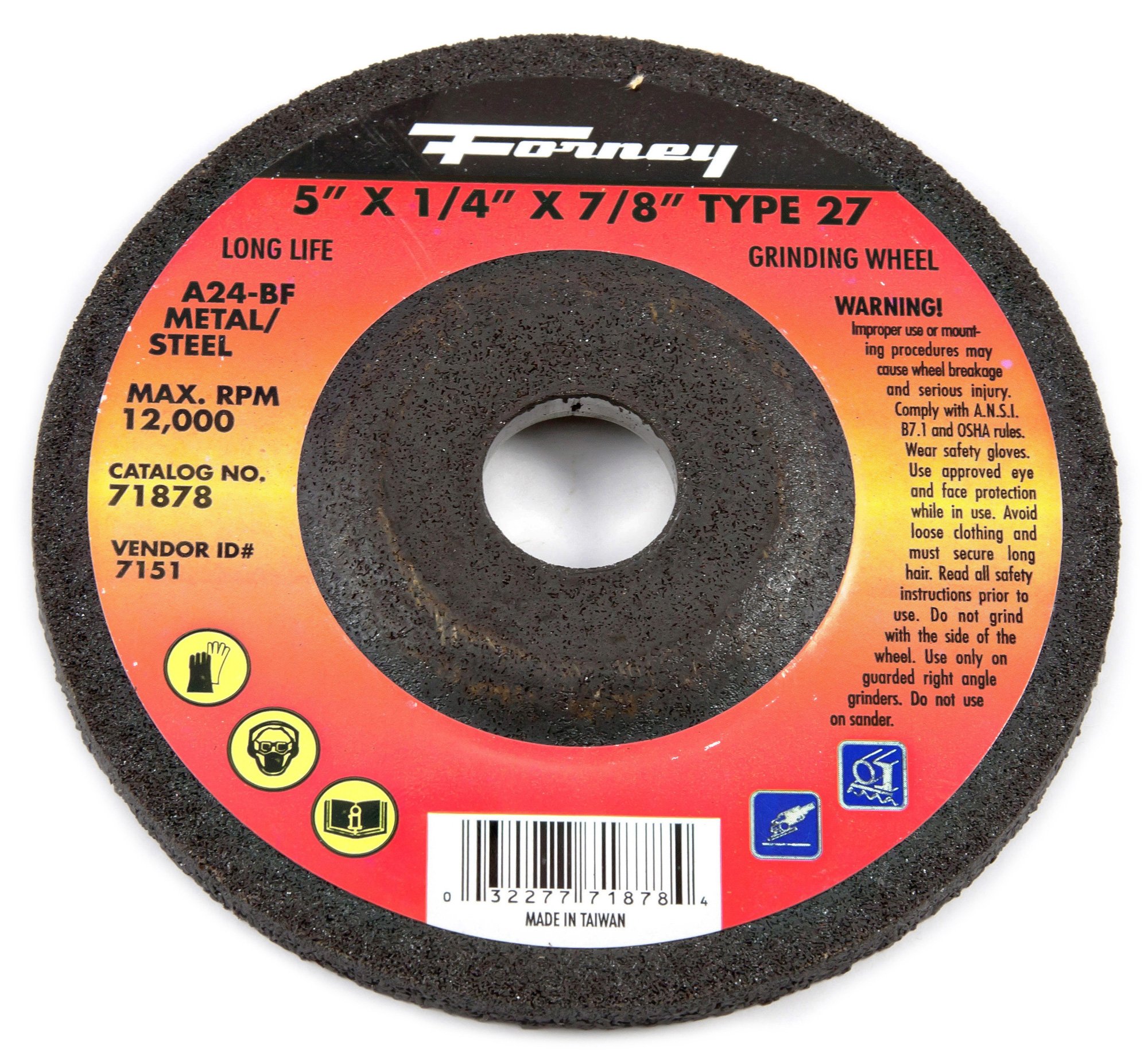 Algopix Similar Product 15 - Forney 71878 Grinding Wheel with