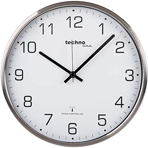 Algopix Similar Product 10 - Funkwanduhr d=33,5cm Metallrahmen