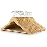 Algopix Similar Product 2 - HANGERWORLD 30 Natural Wooden 175inch