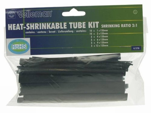 Algopix Similar Product 1 - HEAT-SHRINKABLE TUBE KIT - 40pcs- BLACK