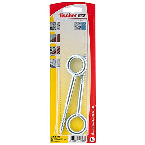 Algopix Similar Product 19 - Fischer 80993 8 x 100 mm GS K Eye Bolts