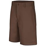 Algopix Similar Product 12 - Red Kap Mens Plain Front Short Brown