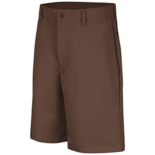Algopix Similar Product 2 - Red Kap Mens Plain Front Short Brown