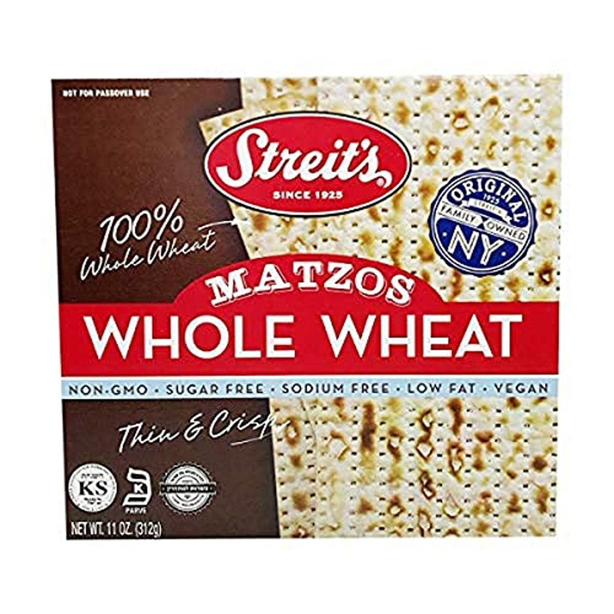 Algopix Similar Product 18 - Streit's, Whole Wheat Matzo, 11 oz