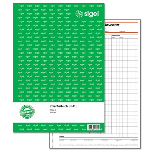 Algopix Similar Product 16 - Sigel IN415 Inventur Book A4 50 Pages