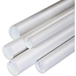 Algopix Similar Product 3 - 1 1/2 x 12" White Tubes with Caps