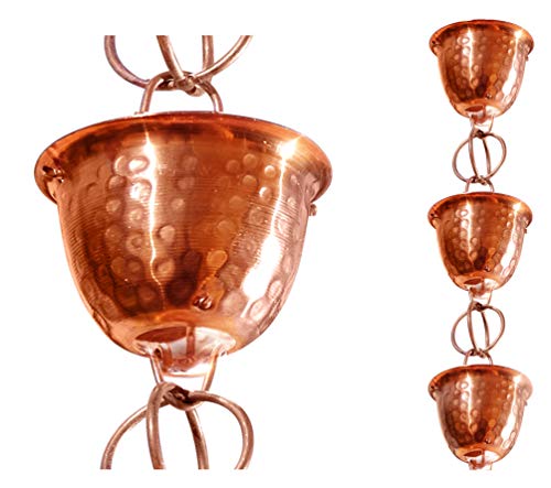 Algopix Similar Product 8 - Monarch Rain Chains 26558 Pure Copper