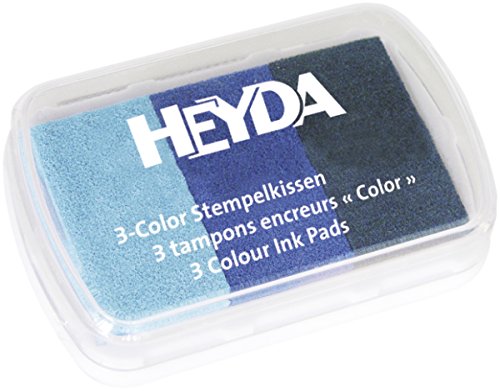 Algopix Similar Product 8 - 3 colour ink Pad / blue tones