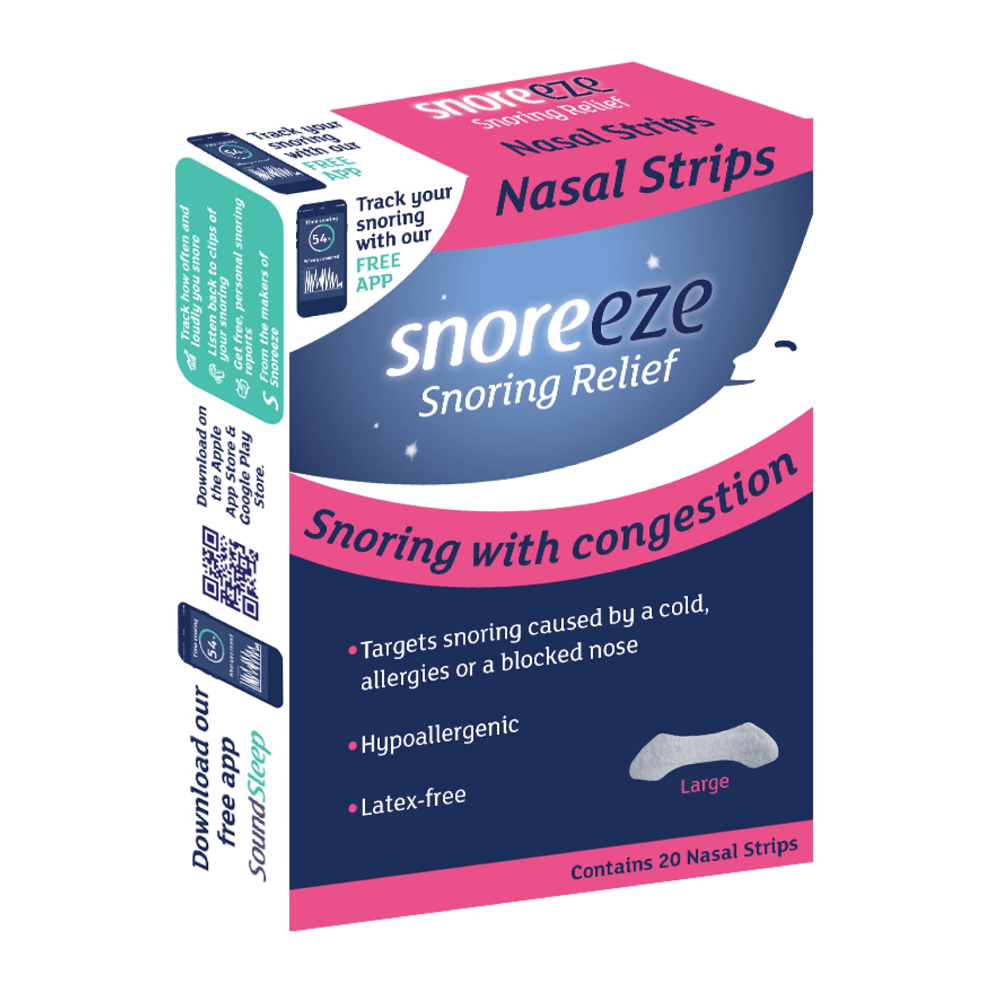 Algopix Similar Product 5 - Snoreeze Nasal Strips Large Pack of 20