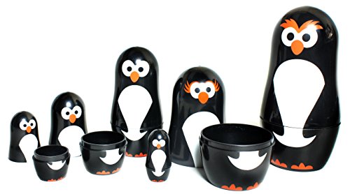 Algopix Similar Product 18 - Penguin Nesting Dolls  6 Matryoshka