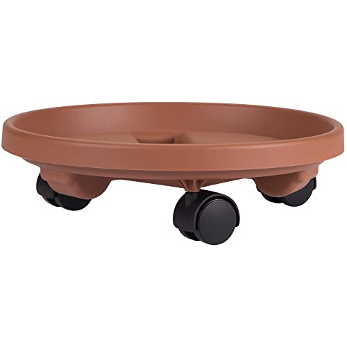 Algopix Similar Product 16 - Bloem Round Planter Caddy with Wheels