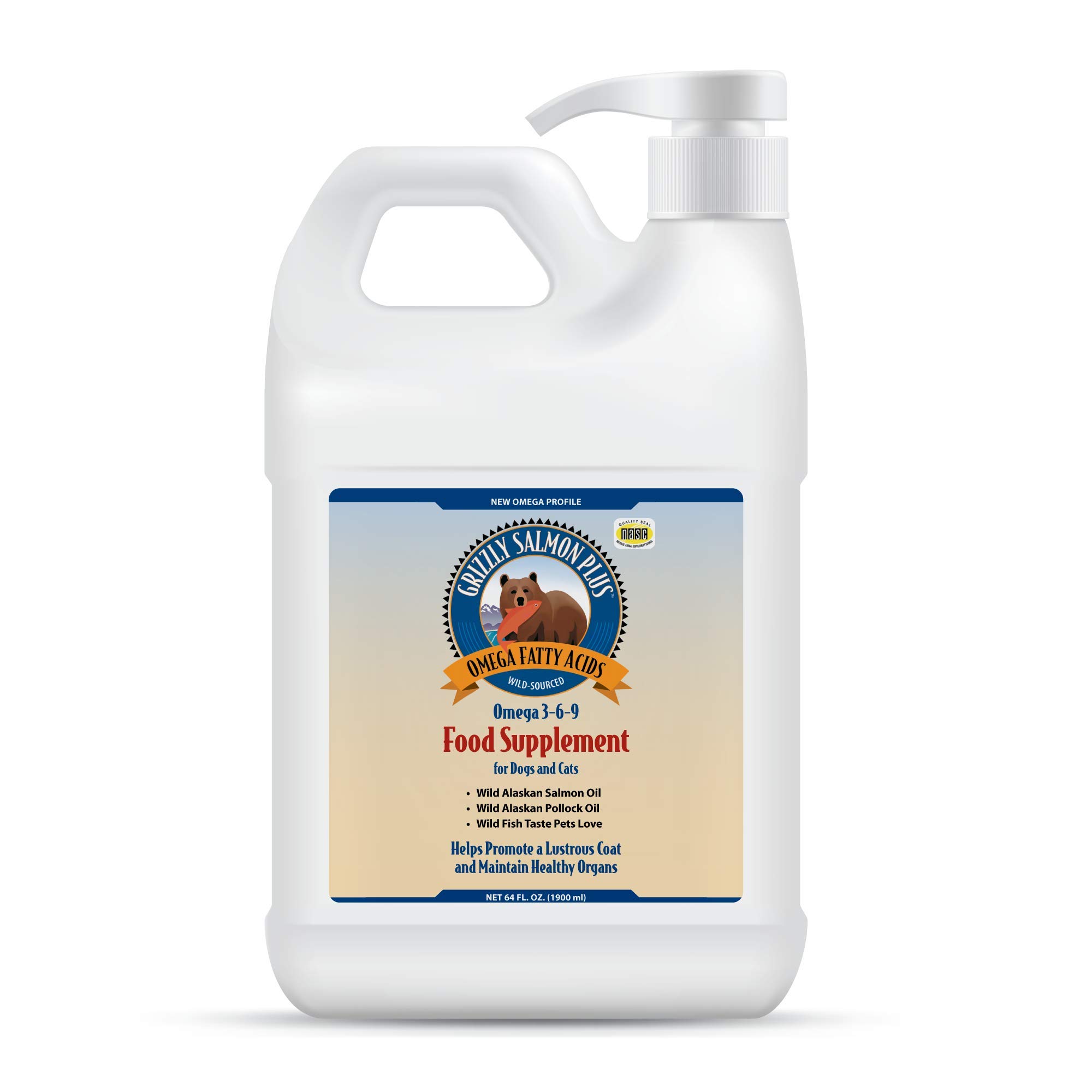 Algopix Similar Product 13 - Grizzly Salmon Plus Omega Fatty Acids