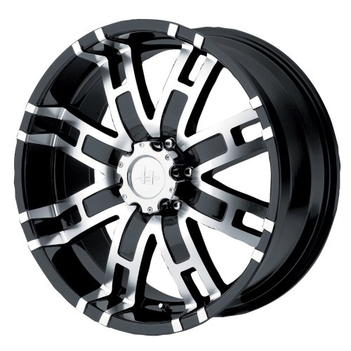 Algopix Similar Product 5 - Helo HE835 Gloss Black Machined Wheel 