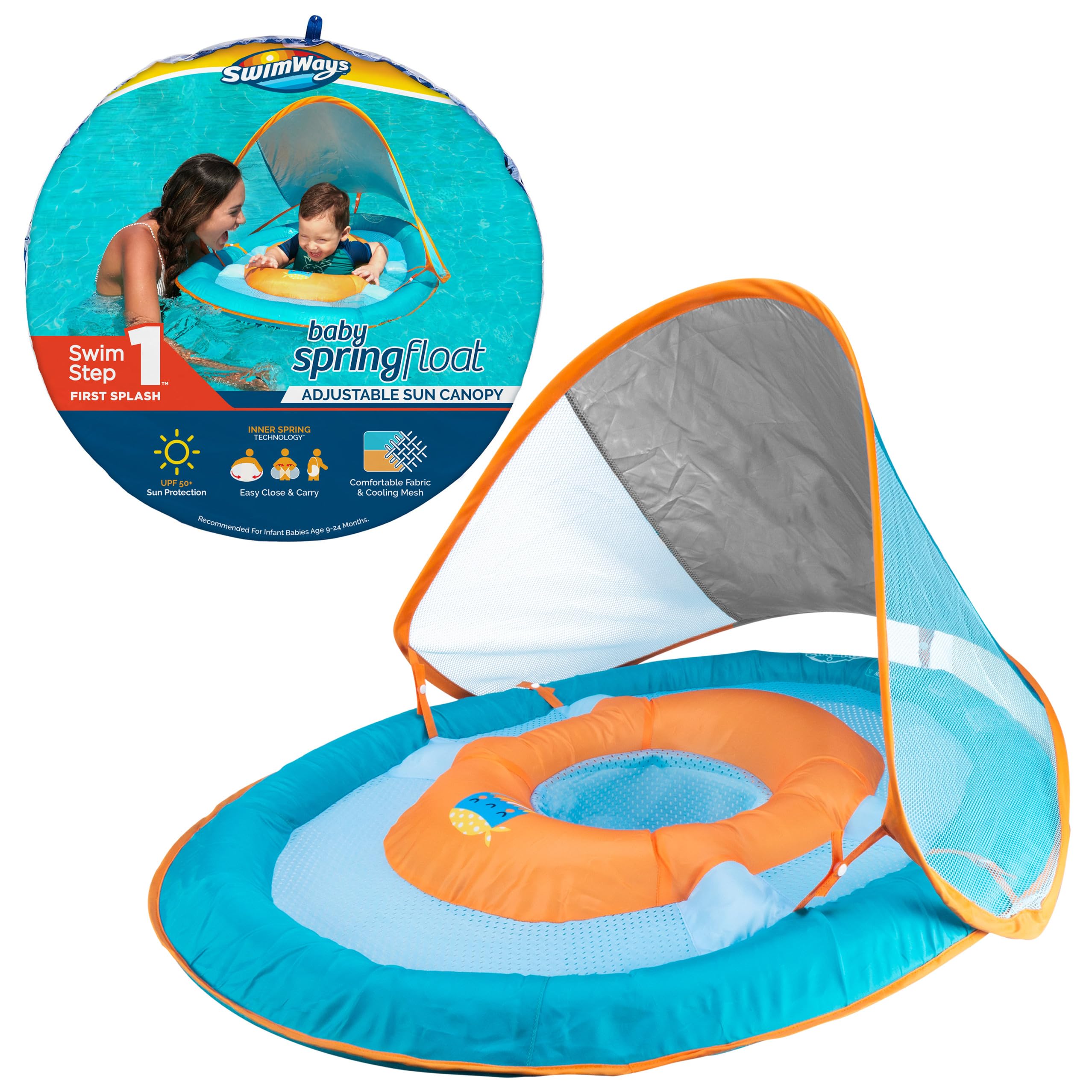 Algopix Similar Product 20 - SwimWays Baby Spring Float Sun Canopy