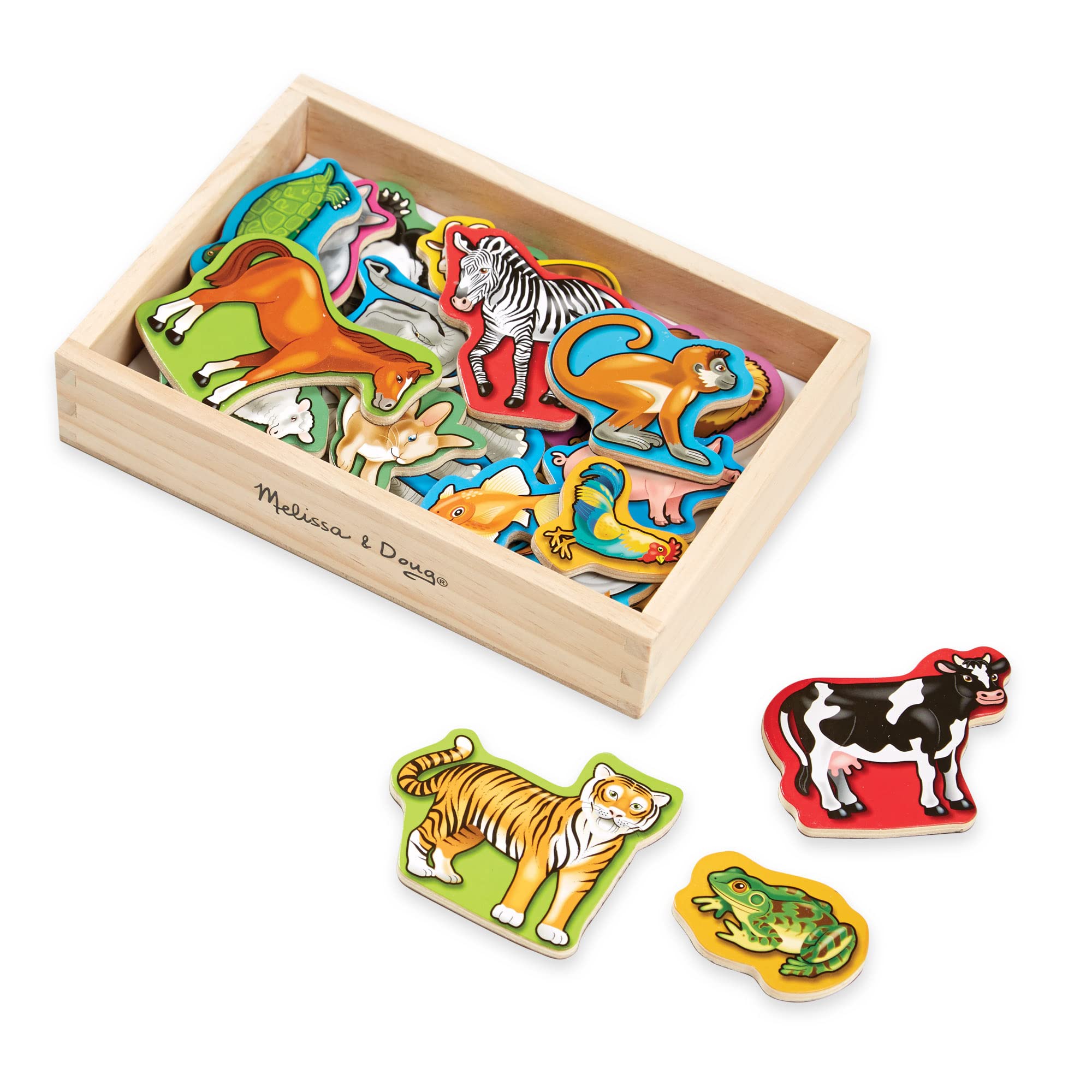 Algopix Similar Product 6 - Melissa  Doug Wooden Animal Magnets 