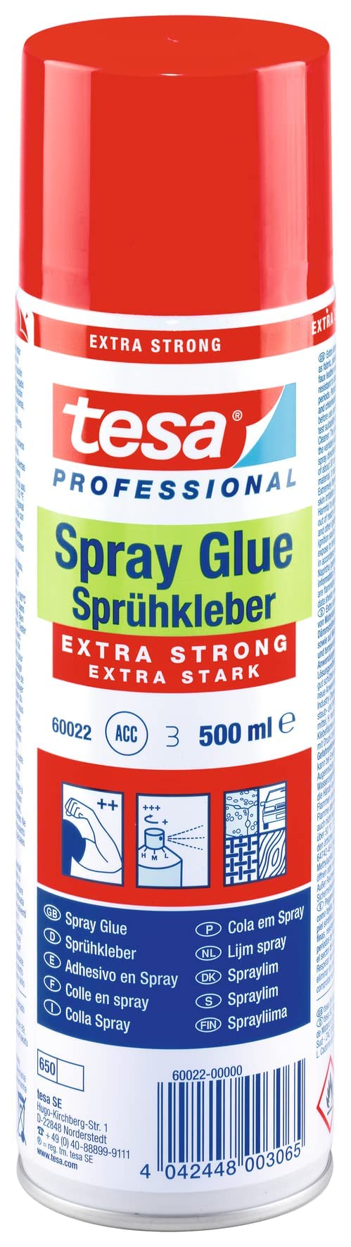 Algopix Similar Product 17 - tesa Spray Glue Extra Strong  Strong