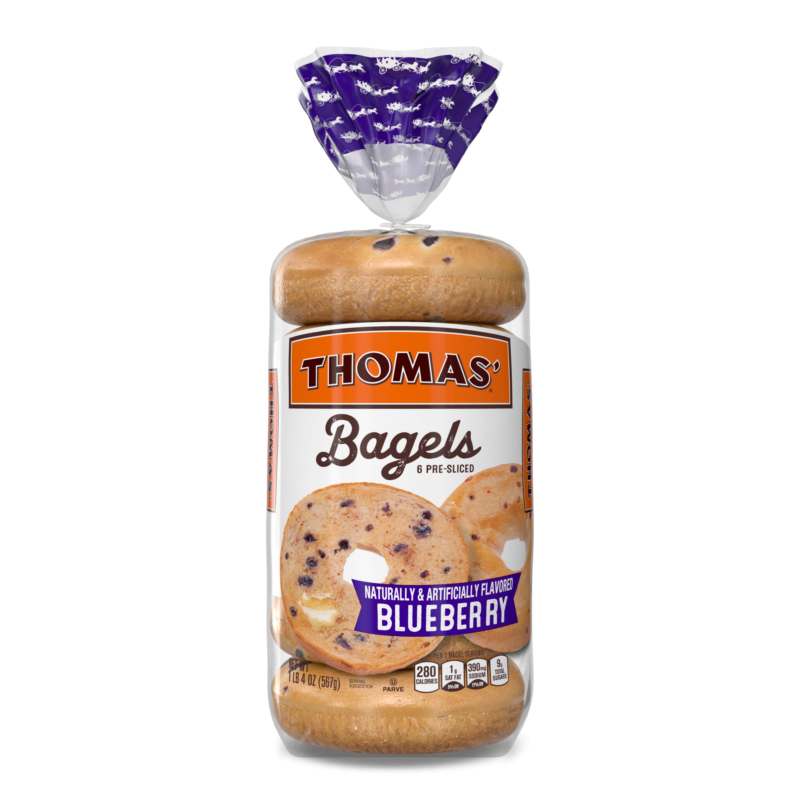 Algopix Similar Product 18 - Thomas Blueberry Bagels 6 Pre Sliced
