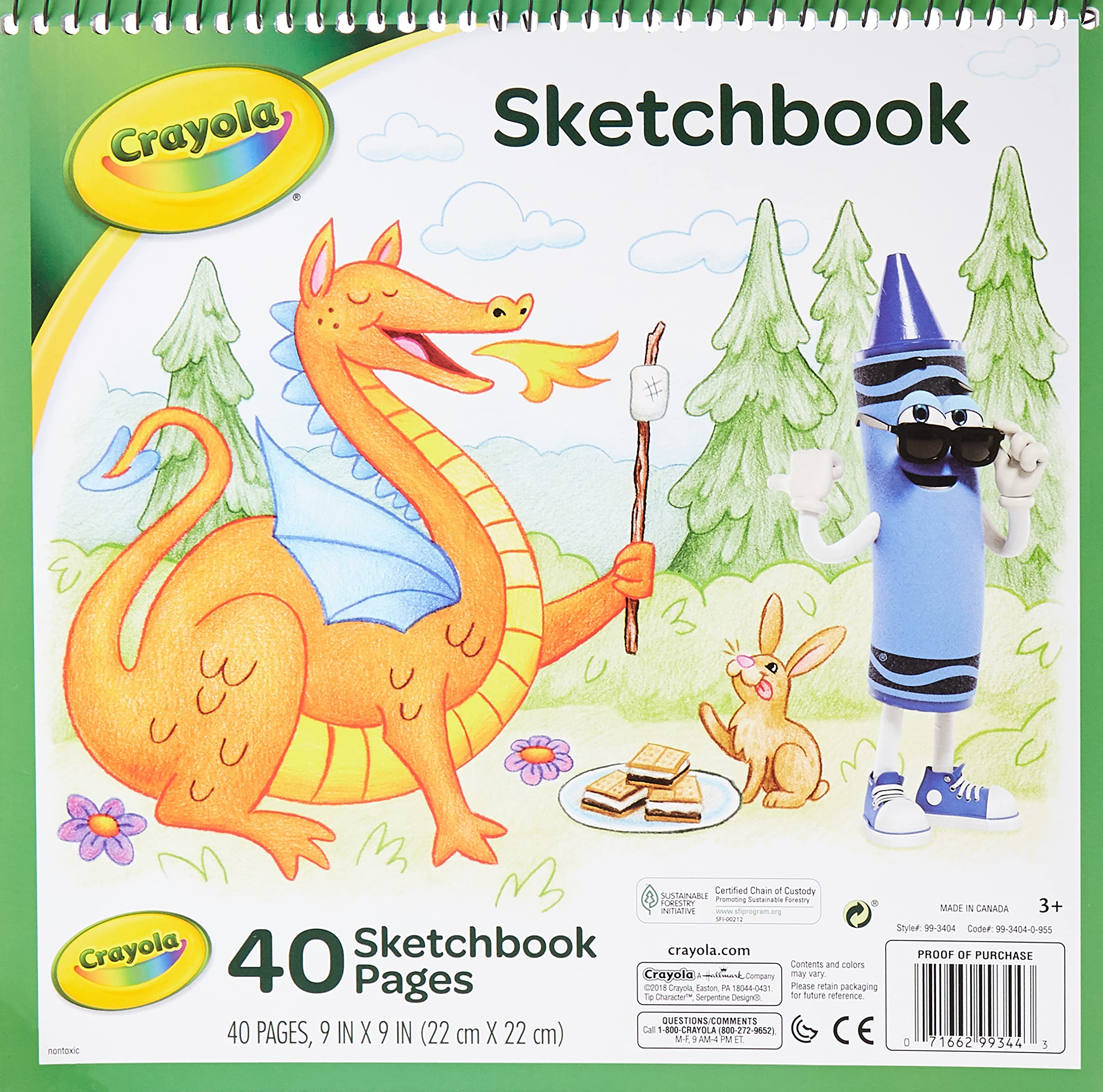 Algopix Similar Product 2 - Crayola Kids Spiral Sketchbook 9X9