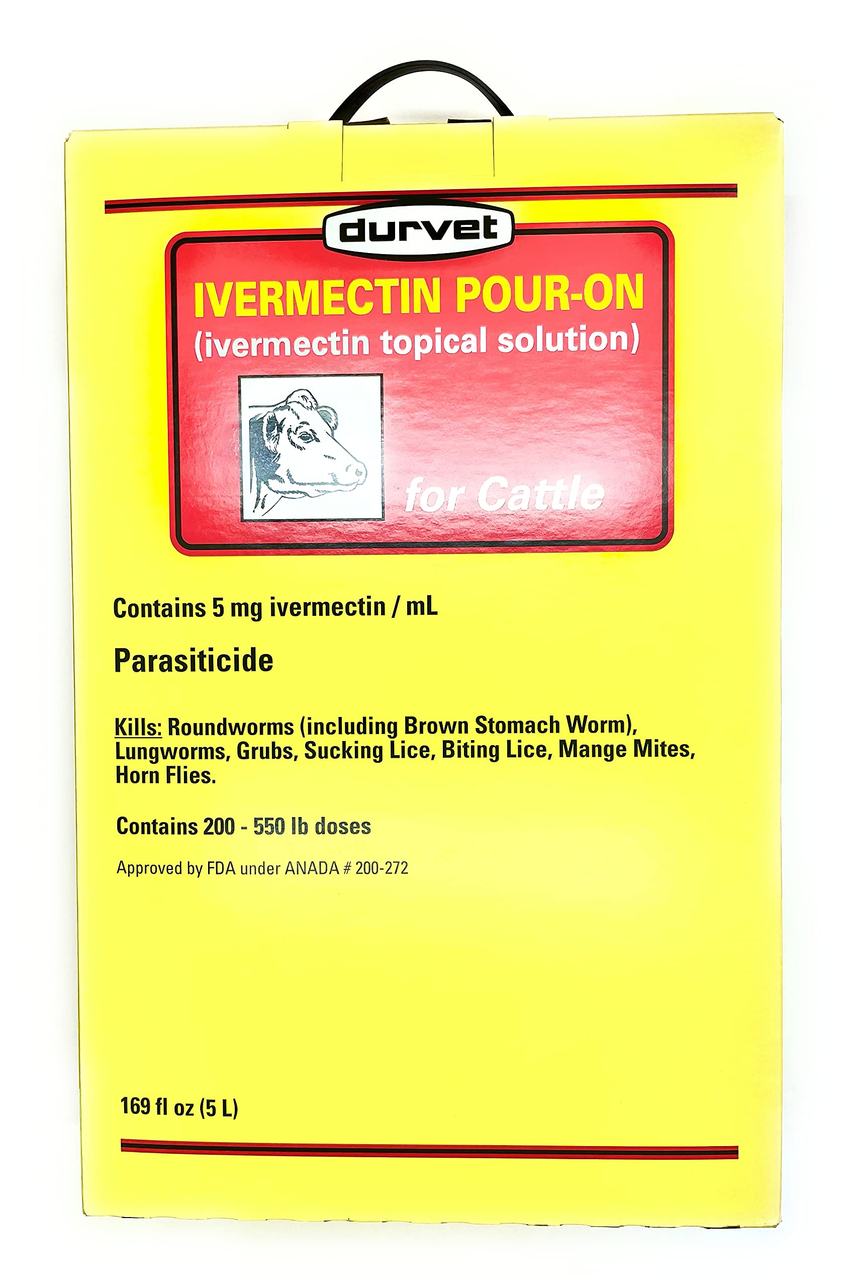 Algopix Similar Product 7 - DURVET IVERMECTIN Pour ON for Cattle