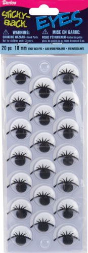 Algopix Similar Product 17 - Sticky Back EyesBlack WLashes 18mm