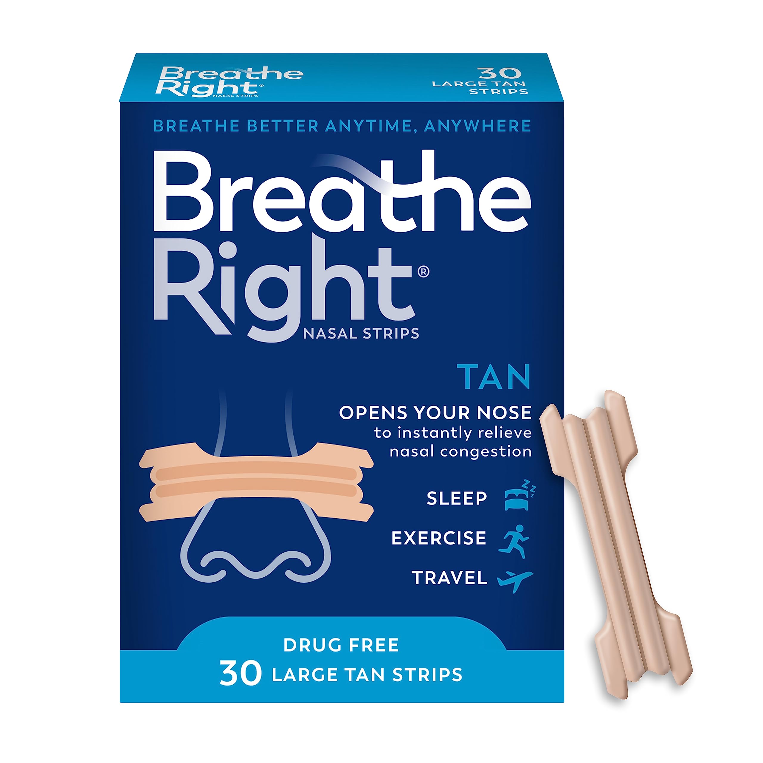Algopix Similar Product 5 - Breathe Right Original Nose Strips to
