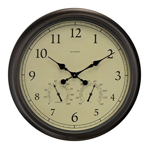 Algopix Similar Product 8 - AcuRite 24inch Weathered Wall Clock