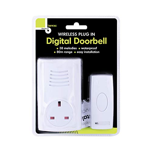 Algopix Similar Product 2 - WIRELESS PLUG IN DIGITAL DOORBELL.