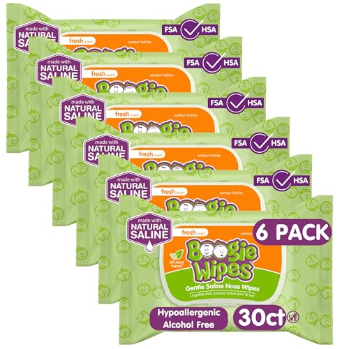 Algopix Similar Product 12 - Saline Nose Wipes by Boogie for Baby 