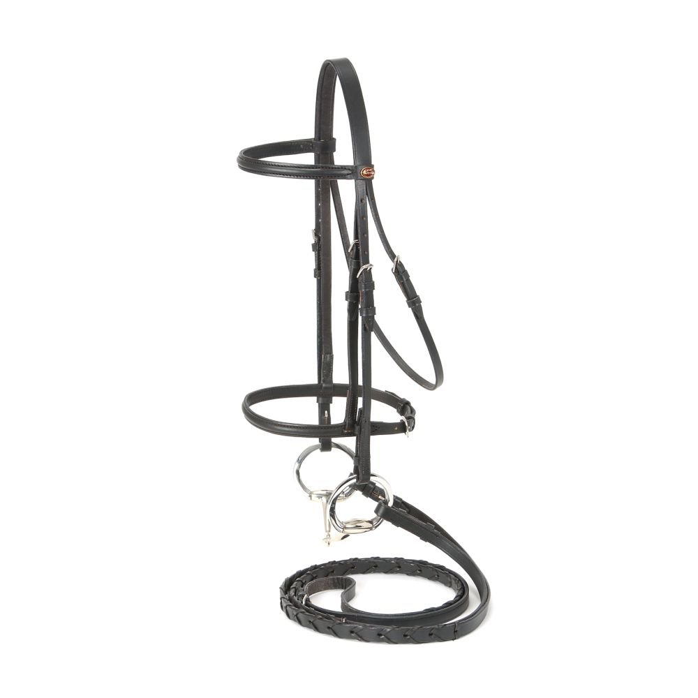 Algopix Similar Product 13 - Silver Fox Raised Snaffle Bridle Black