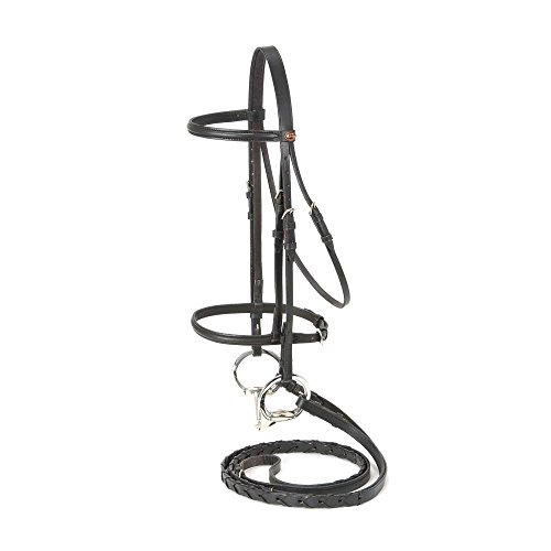 Algopix Similar Product 16 - Silver Fox Raised Snaffle Bridle Black