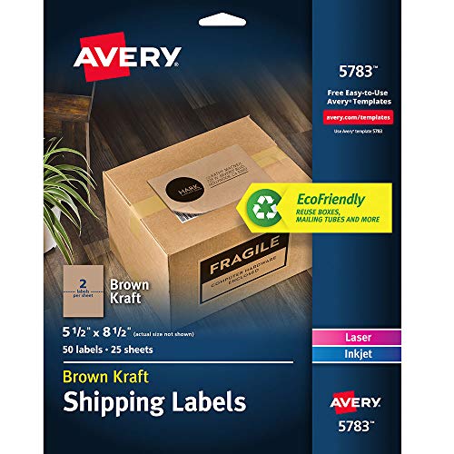 Algopix Similar Product 8 - Avery Kraft Brown Shipping Labels 512