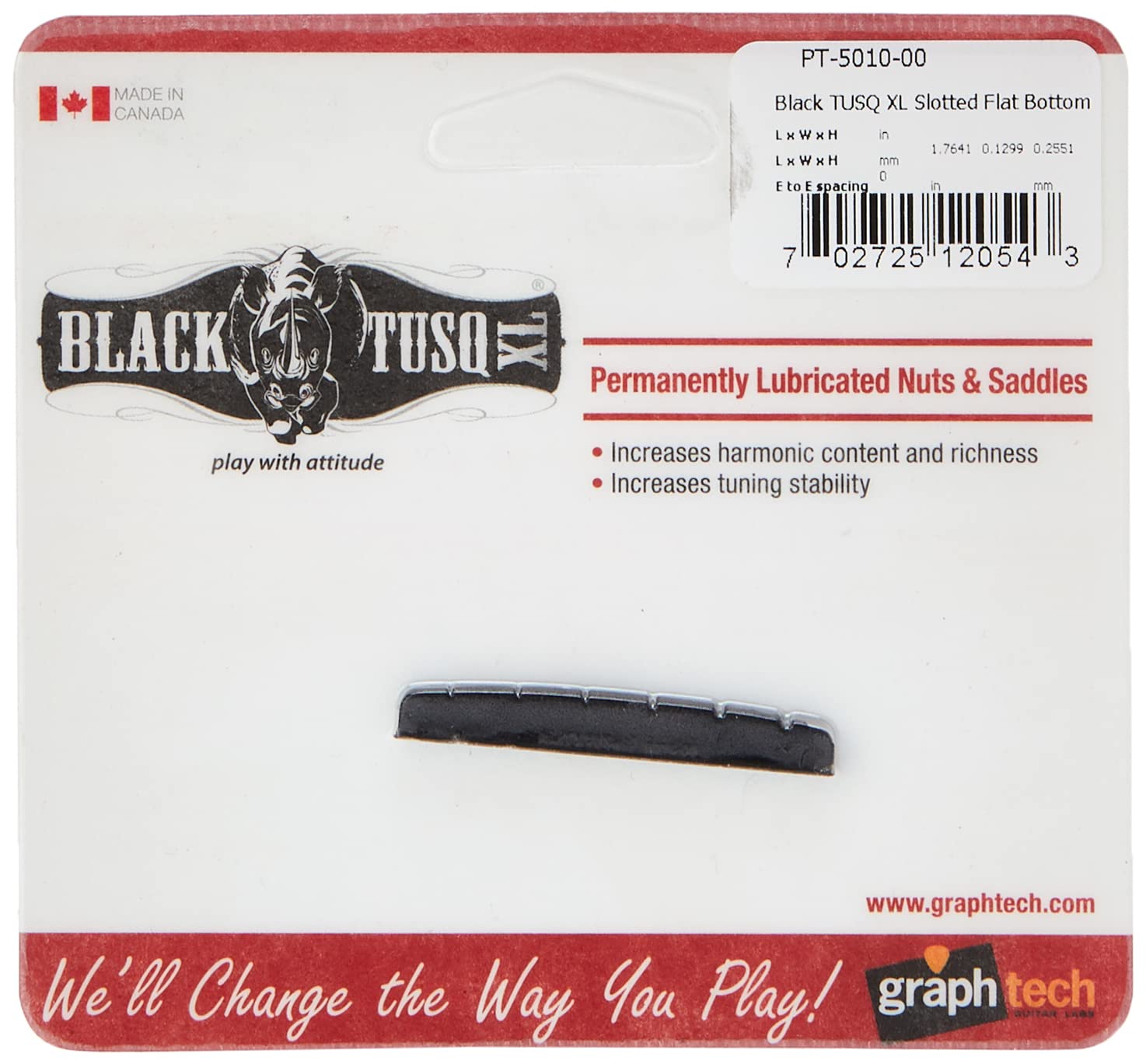 Algopix Similar Product 9 - Graph Tech Black Tusq XL Flat Bottom