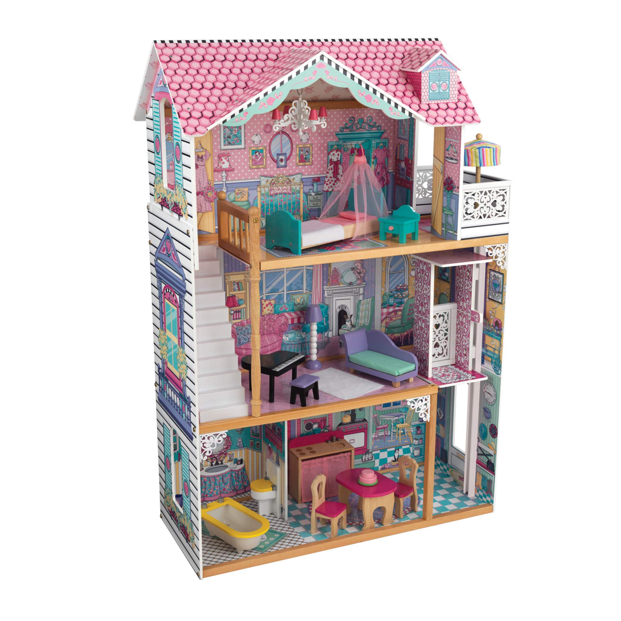 Algopix Similar Product 11 - KidKraft Annabelle Wooden Dollhouse
