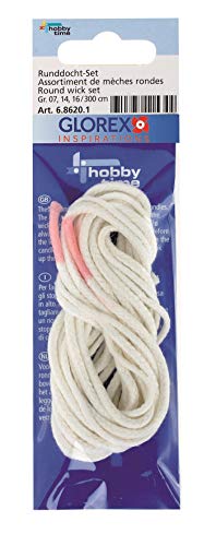 Algopix Similar Product 16 - Glorex Set Wick Candle Natural 17 x