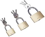 Algopix Similar Product 14 - Mannesmann Brass Padlock Set (3 Pieces)