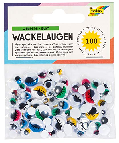 Algopix Similar Product 15 - folia 7510 Wiggle Eyes with Lashes Set
