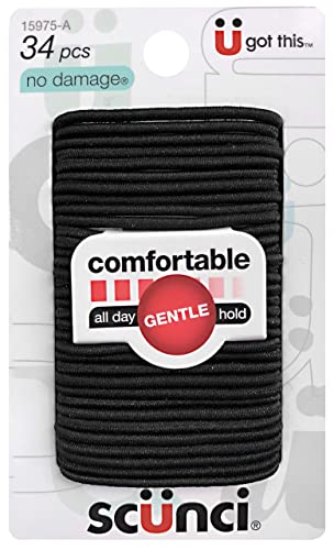 Algopix Similar Product 19 - Scunci NoDamage Small Elastics Black