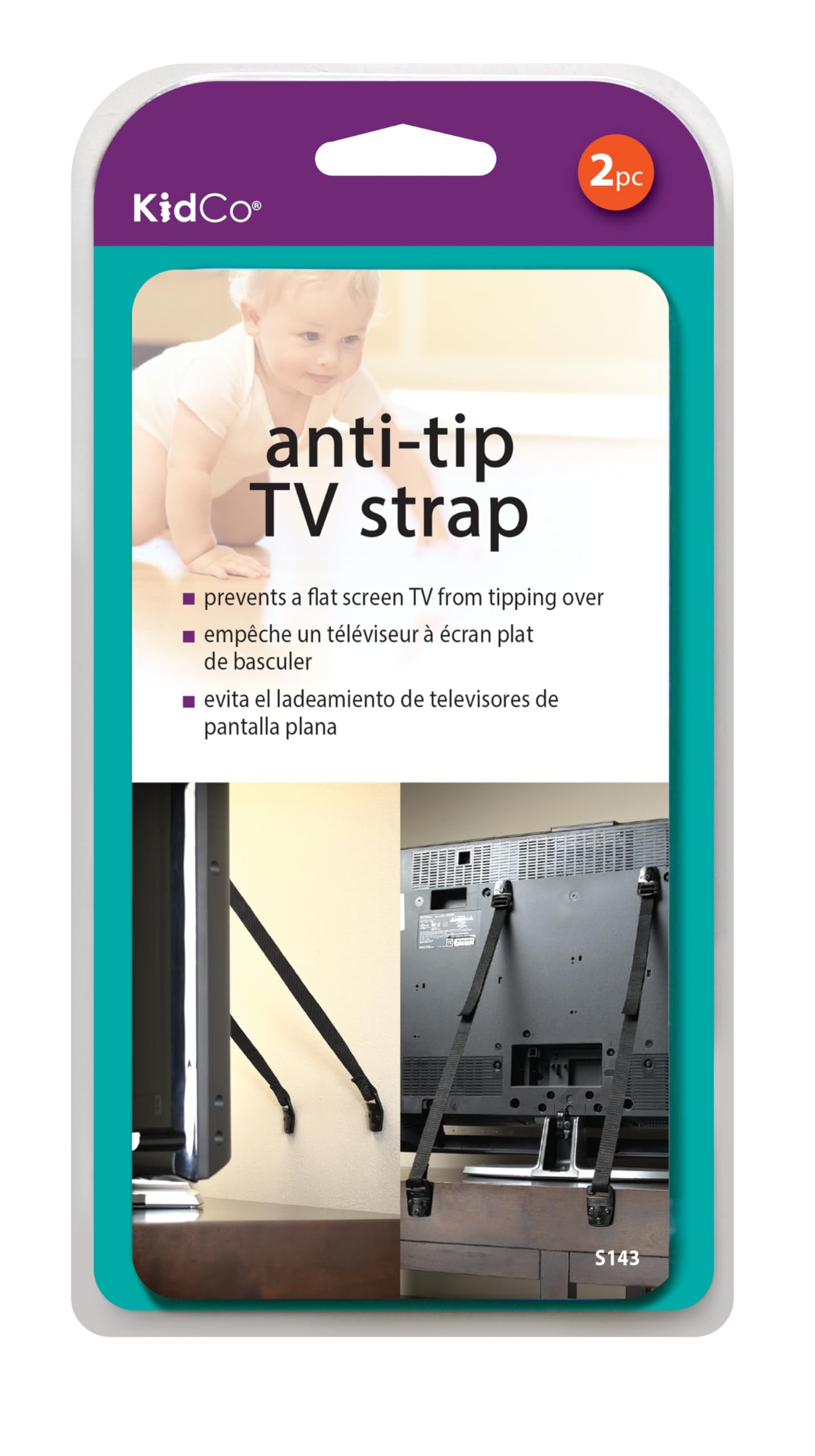 Algopix Similar Product 8 - KidCo Antitip TV Straps 2 Pack 2 Pack