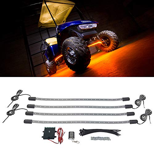 Algopix Similar Product 2 - LEDGlow 4pc Orange LED Golf Cart