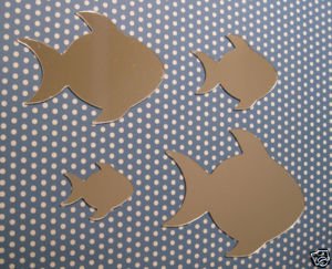 Algopix Similar Product 10 - Set of 4 Fish for kids Peel  Stick On