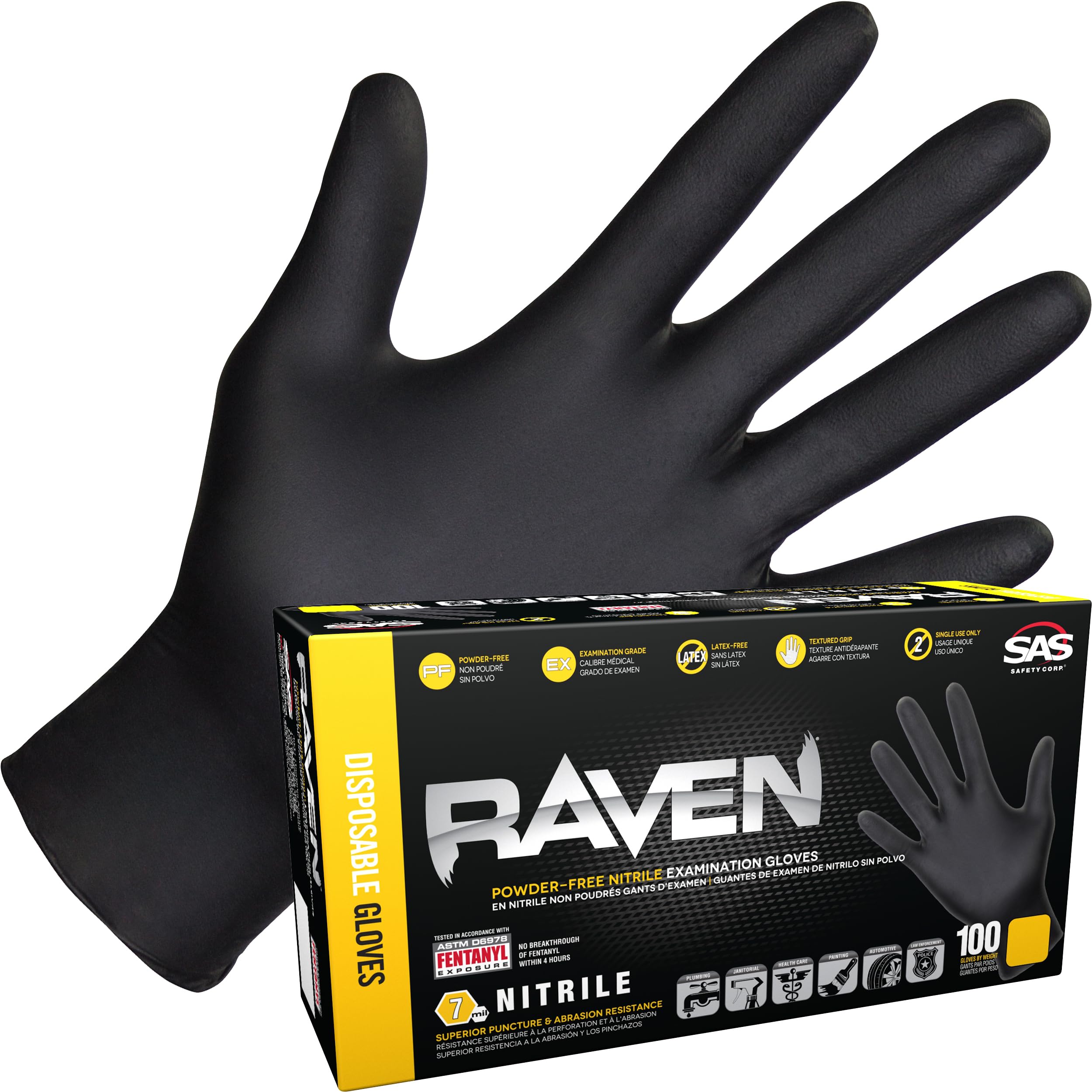 Algopix Similar Product 8 - SAS Safety 66518 Raven PowderFree