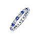 Algopix Similar Product 4 - Cubic Zirconia Blue White Alternating