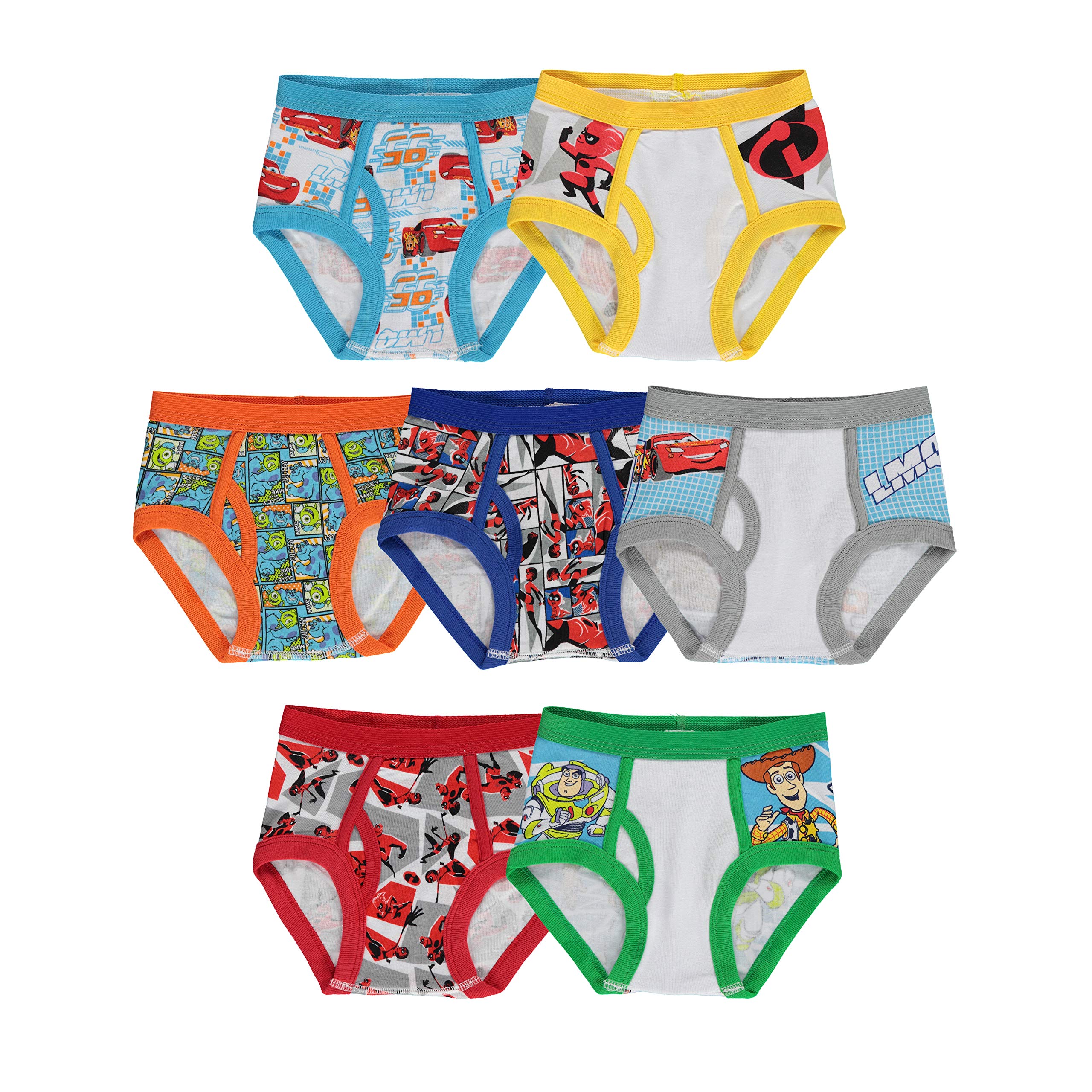 Algopix Similar Product 18 - Disney Little Boys Disney Pixar 7 Pack