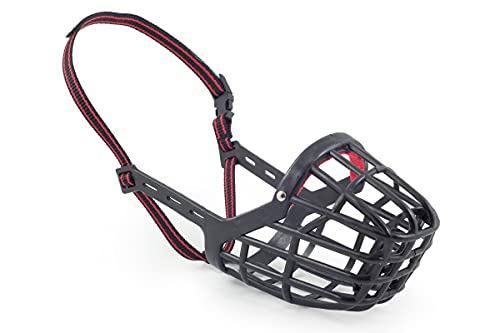 Algopix Similar Product 14 - Ancol Plastic Muzzle Blackred Size 8