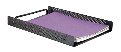 Algopix Similar Product 3 - Rolodex Black Punched Metal Letter Tray