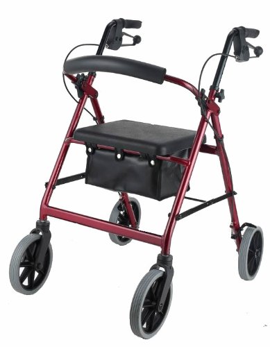 Algopix Similar Product 2 - Deluxe Rollator in Red