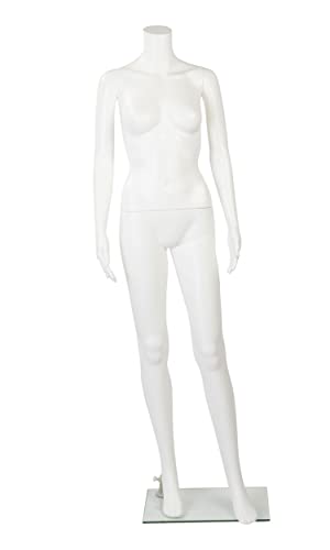 Algopix Similar Product 15 - Female Headless White Plastic Mannequin
