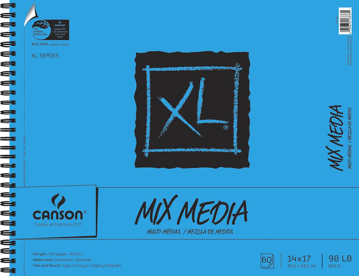 Algopix Similar Product 6 - Canson XL Series Mixed Media Pad Side