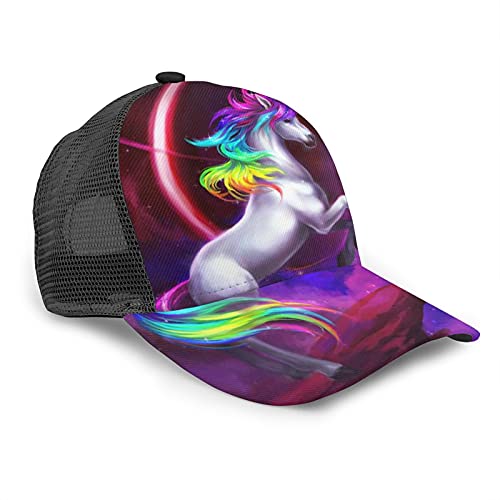 Algopix Similar Product 15 - Unisex Neon Rainbow Unicorn Adjustable